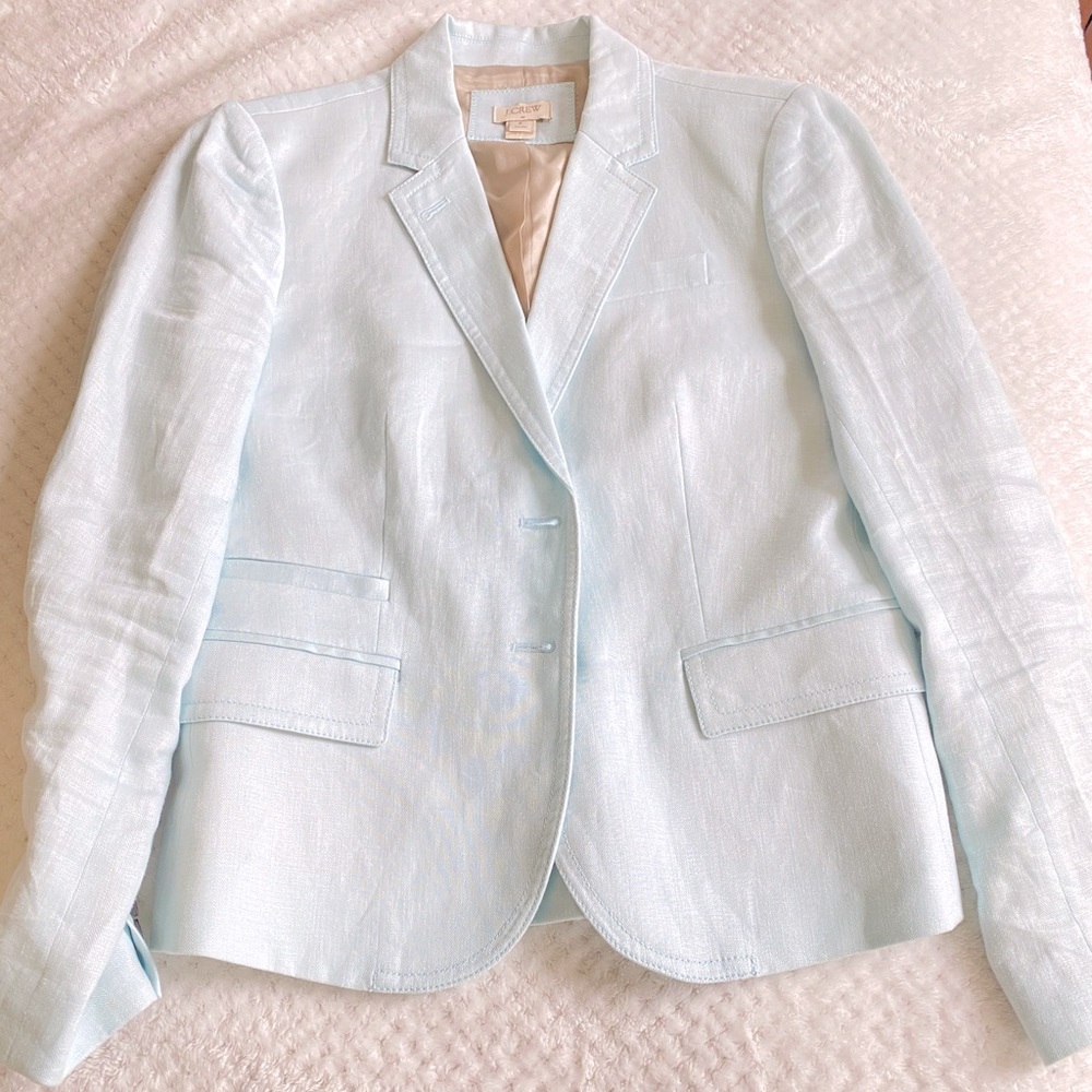 Designer Brand New without tags blue Lightweight Jacket Blazer J. Crew 4P 2